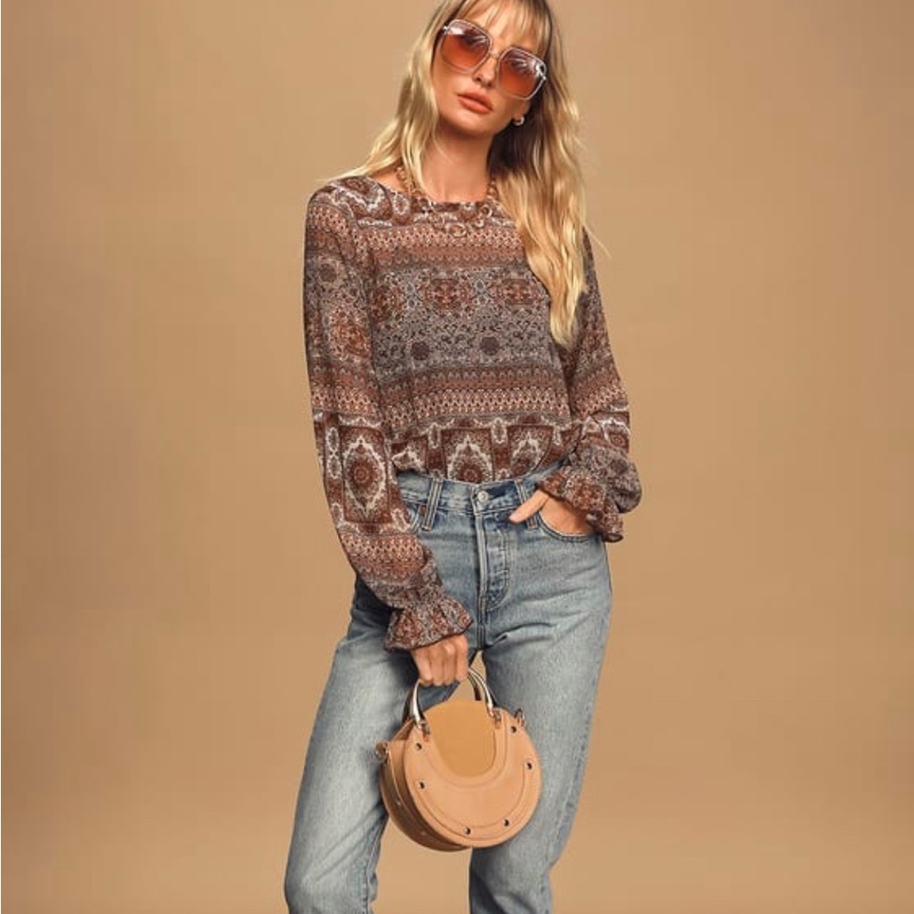 Lulus Wonderment Rust Brown Bodysuit